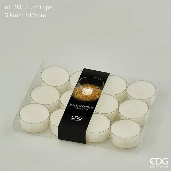 EDG Enzo De Gasperi Candela Lumino 12pz 15gr 15 White