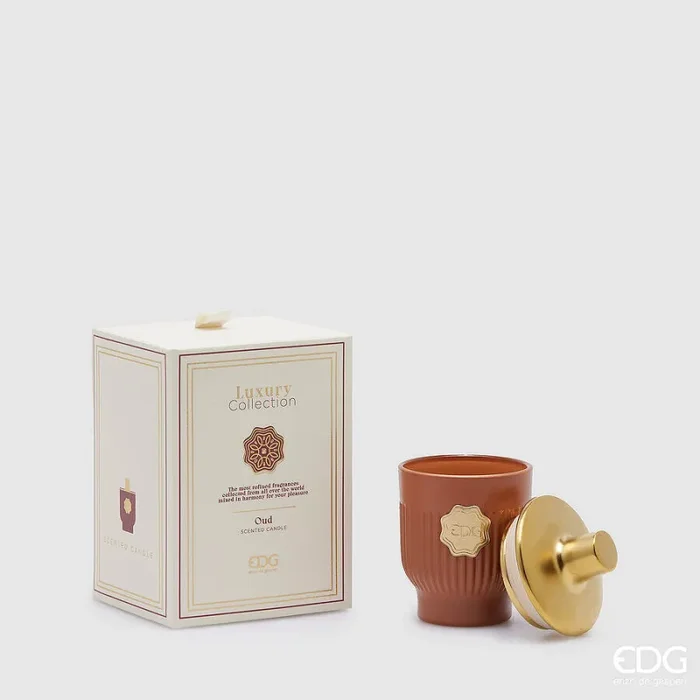 EDG Enzo De Gasperi Candela Luxury H 12 Cm D 7,5 Cm Oud