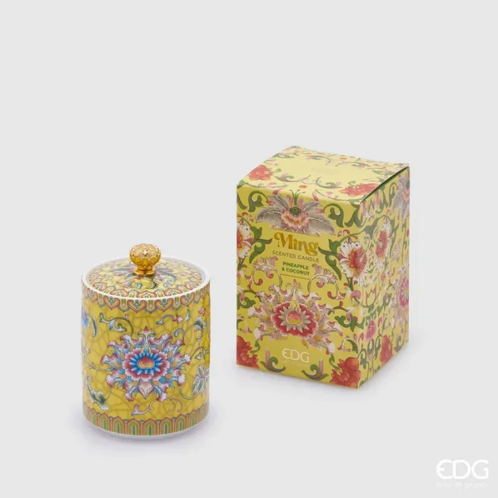EDG Enzo De Gasperi Candela Ming Con Profumo H.10 D.7 C4 Pineapple & Coconut