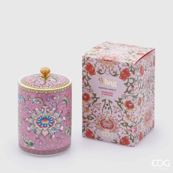 EDG Enzo De Gasperi Candela Ming Con Profumo H.14 D.9 C4 Mandarin & Matcha