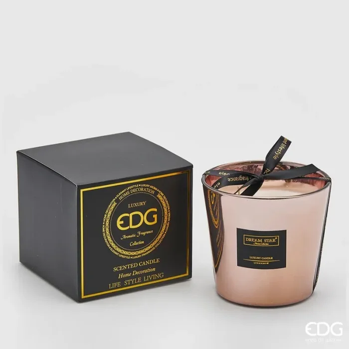 EDG Enzo De Gasperi Candela Mirror Profumata H 12 Cm D 13,5 Cm Rose
