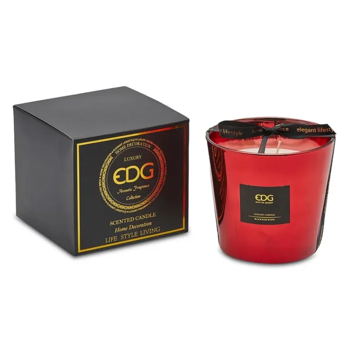 EDG Enzo De Gasperi Candela Mirror Profumata H12 D13,5 Black Rose & Oud