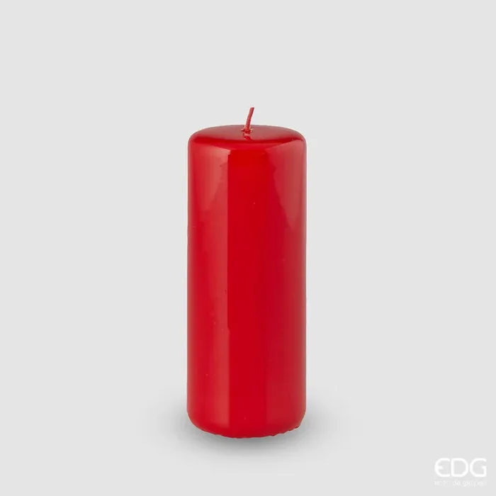 EDG Enzo De Gasperi Candela Moccolo H 15 Cm D 6 Cm Laccata Red