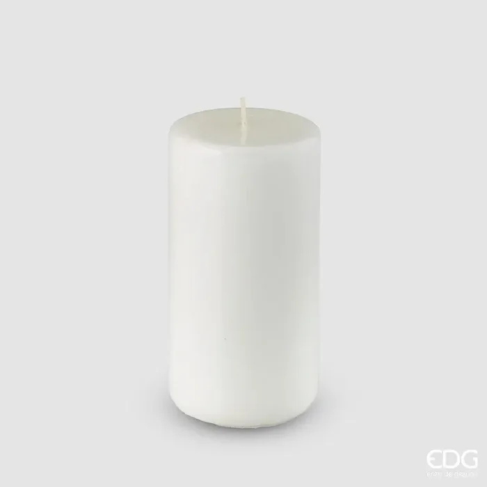EDG Enzo De Gasperi Candela Moccolo H 15 Cm D 8 Cm Laccata White