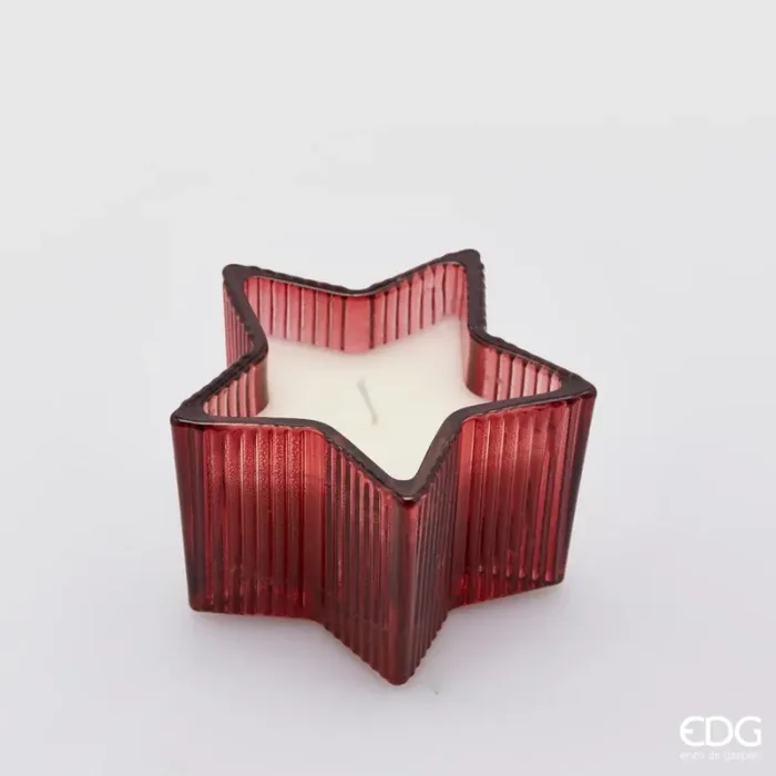 EDG Enzo De Gasperi Candela Stella H 6,5 Cm D 10,5 Cm Berry Fruit Scatola Regalo