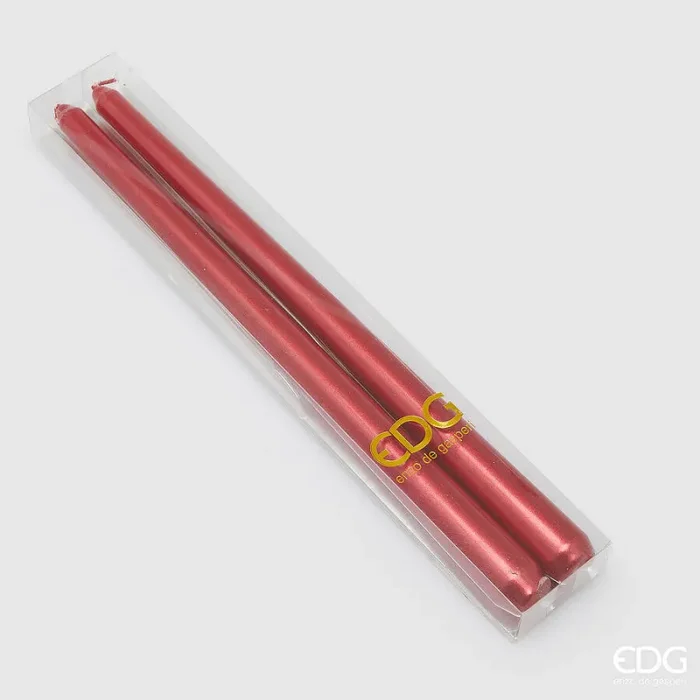 EDG Enzo De Gasperi Candela Stelo 300 x 22 Mm 2 Pz Burgundy