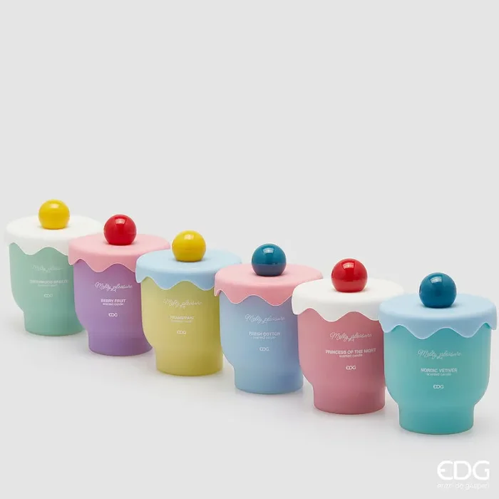 EDG Enzo De Gasperi Candela Tortina con Profumo H 10 Cm D 9 Cm 6 Ass. Mixed Fragrances 1 Pz