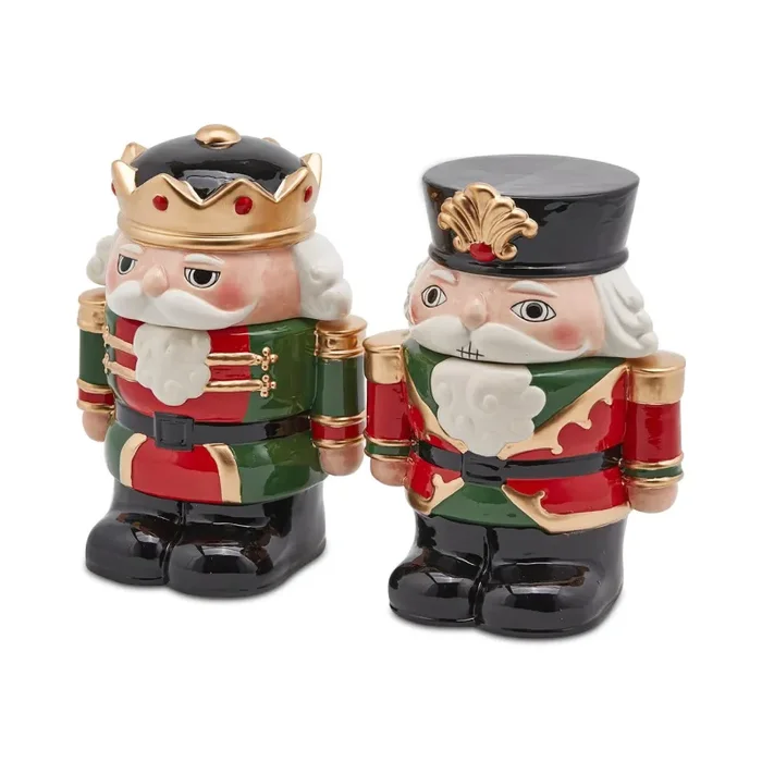 EDG Enzo De Gasperi Contenitore Natale Soldatino H 26 Cm D 18 Cm 2 Rosso e Verde 1 Pz Moda