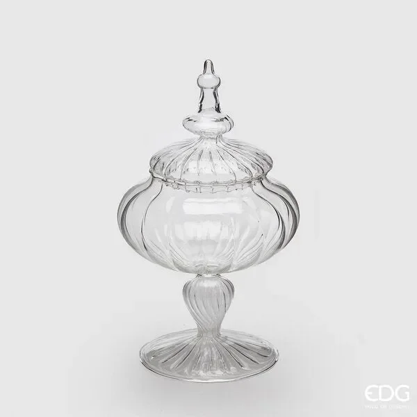 EDG Enzo De Gasperi Contenitore Vaso Bonbon H27 D15 B9 Natural Trasparente