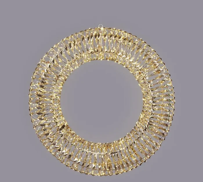 EDG Enzo De Gasperi Corona Natale Led Stripes 720 MicroLed D 60 Cm Ip 44 Gold