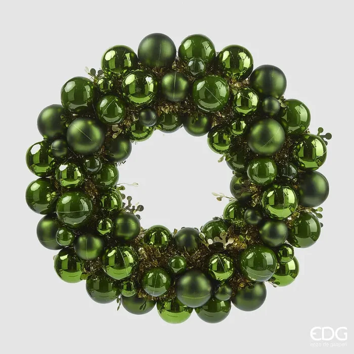 EDG Enzo De Gasperi Corona Natale Pallemix X67 D 39 Cm Green
