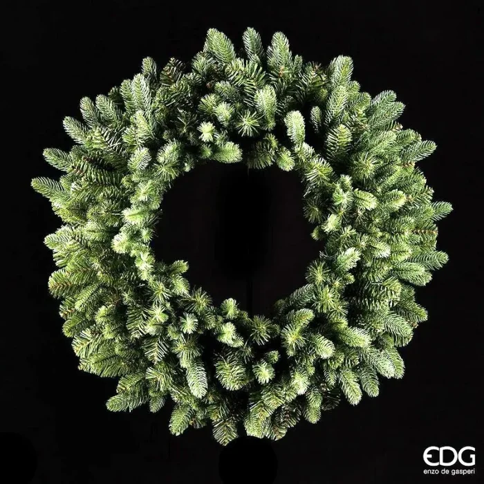 EDG Enzo De Gasperi Corona Natale Pino Merano D 80 Cm 260 Tips Green