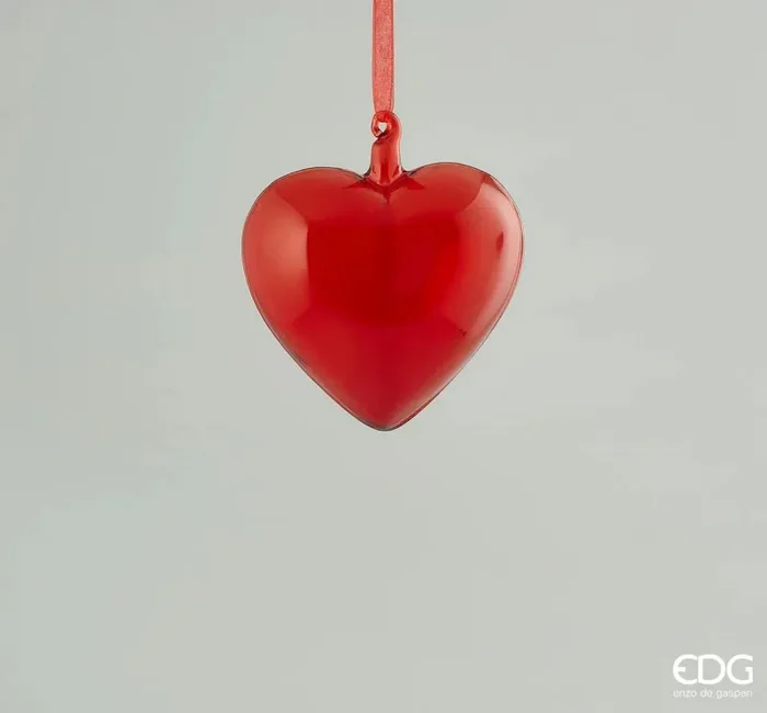 EDG Enzo De Gasperi Decorazione Cuore Vetro Soffiato D 10 Cm Red Online