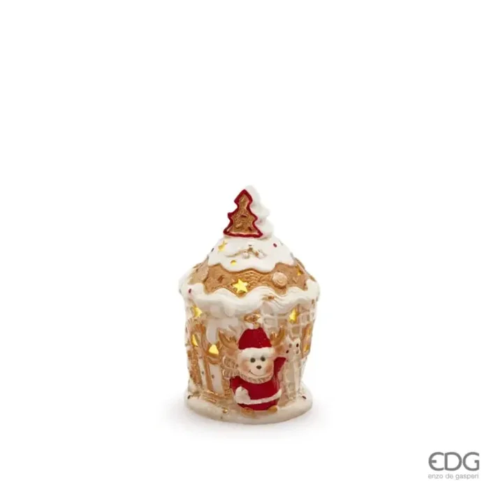 EDG Enzo De Gasperi Decorazione di Natale Coppa Gelato XMas H 13 Cm con Led Multicolor 1 Pz - immagine 3