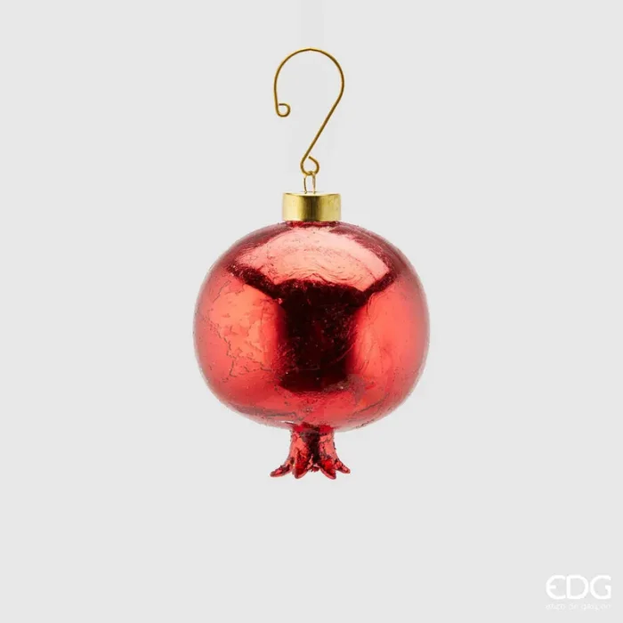 EDG Enzo De Gasperi Decorazione Natale Melograno Vetro D 8 Cm Rosso 1 Pz Sconti