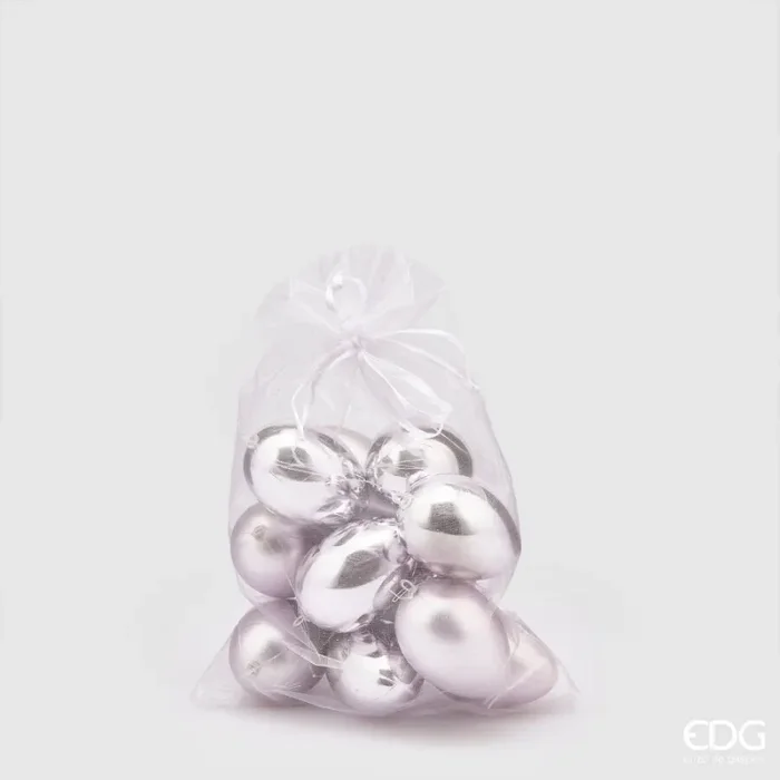EDG Enzo De Gasperi Decorazione Uovo Chioccia Opaco Lucido Cf 12 Pz H 6 Cm Lavanda Vendita calda online