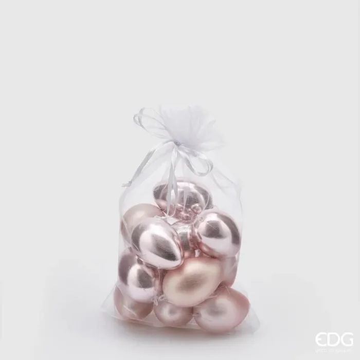 EDG Enzo De Gasperi Decorazione Uovo Chioccia Opaco Lucido Cf 12 Pz H 6 Cm Pink Sconti