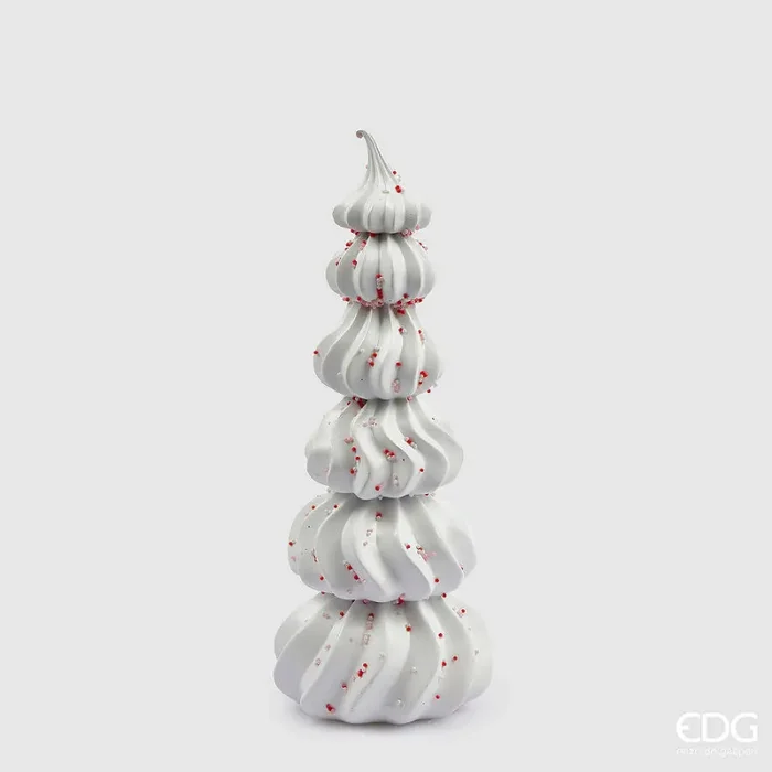 EDG Enzo De Gasperi Decoro di Natale Meringhe Topiary H 30,5 Cm D 12 Cm White Online