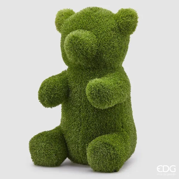 EDG Enzo De Gasperi Decoro Erba Orso H 80 Cm L 48 Cm L 58 Cm Green Verde