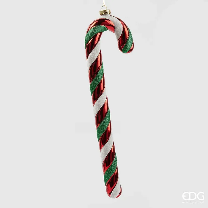 EDG Enzo De Gasperi Decoro Natale Candycane da Appendere H 39 Cm Green Red Online ora
