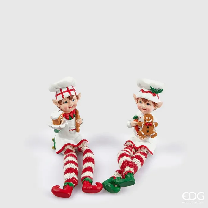 EDG Enzo De Gasperi Decoro Natale Elfo Cuoco H 23 Cm Ass. Green Red 1 Pz Online