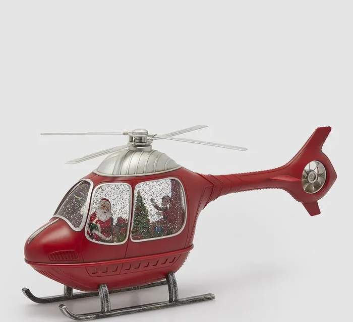 EDG Enzo De Gasperi Decoro Natale Elicottero H 23 Cm L 47 Cm L 10,5 Cm Musica Mov. Led Red Online ora