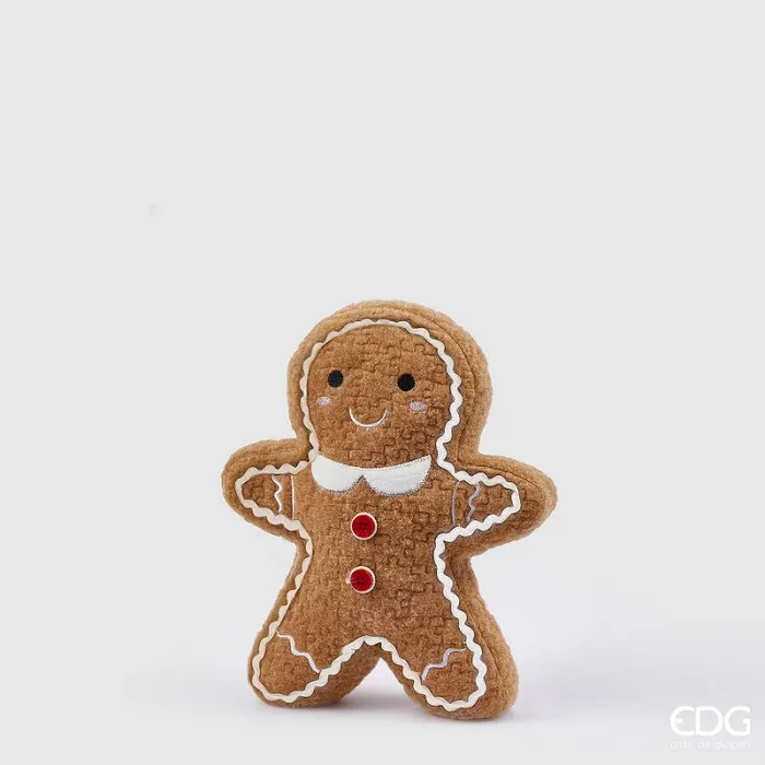 EDG Enzo De Gasperi Decoro Natale Marzapane H 27 Cm 22 x 7 Cm Brown