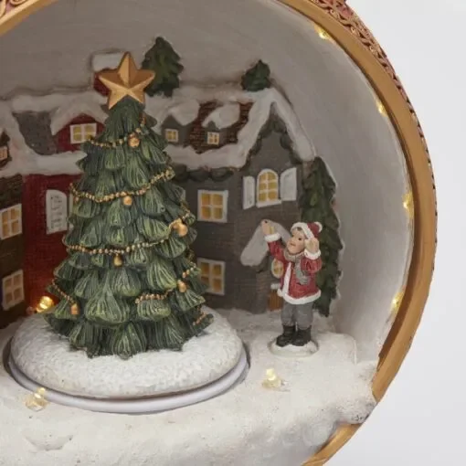 EDG Enzo De Gasperi Decoro Natale Palla XMas Musica Led H 22,5 Cm 16,5 x 18,5 Cm Multicolor Online - immagine 2