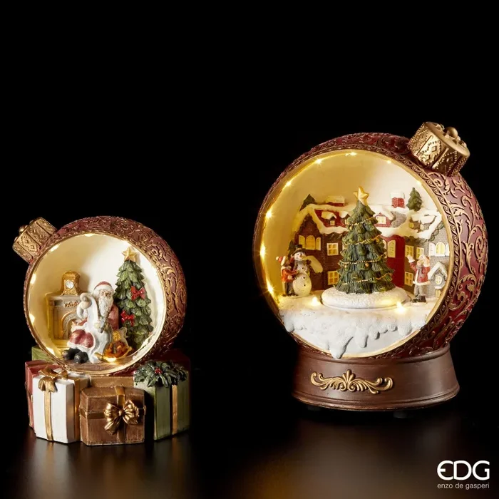 EDG Enzo De Gasperi Decoro Natale Palla XMas Musica Led H 22,5 Cm 16,5 x 18,5 Cm Multicolor Online - immagine 3