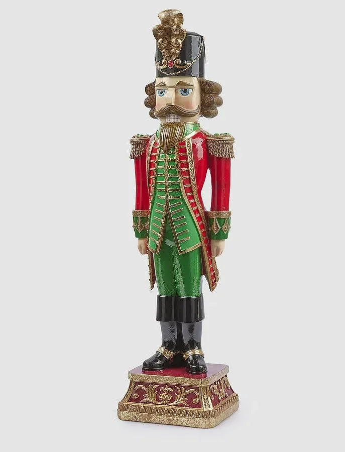 EDG Enzo De Gasperi Decoro Natale Soldatino H 66 Cm D 18 Cm Green Red