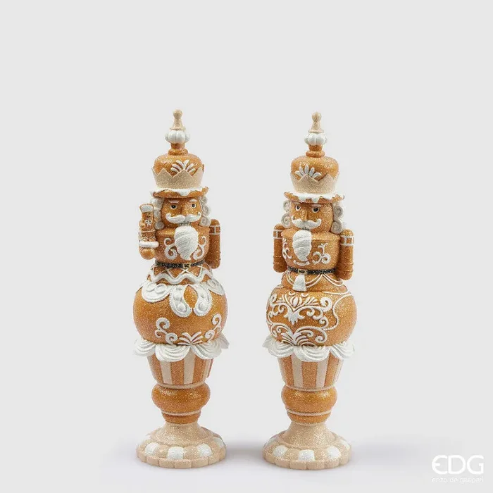 EDG Enzo De Gasperi Decoro Natale Soldatino Marzapane H 34 Cm Hazelnut 1 Pz