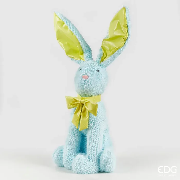 EDG Enzo De Gasperi Decoro Peluche Coniglio H 60 Cm L 26 Cm L 20 Cm Light Blue
