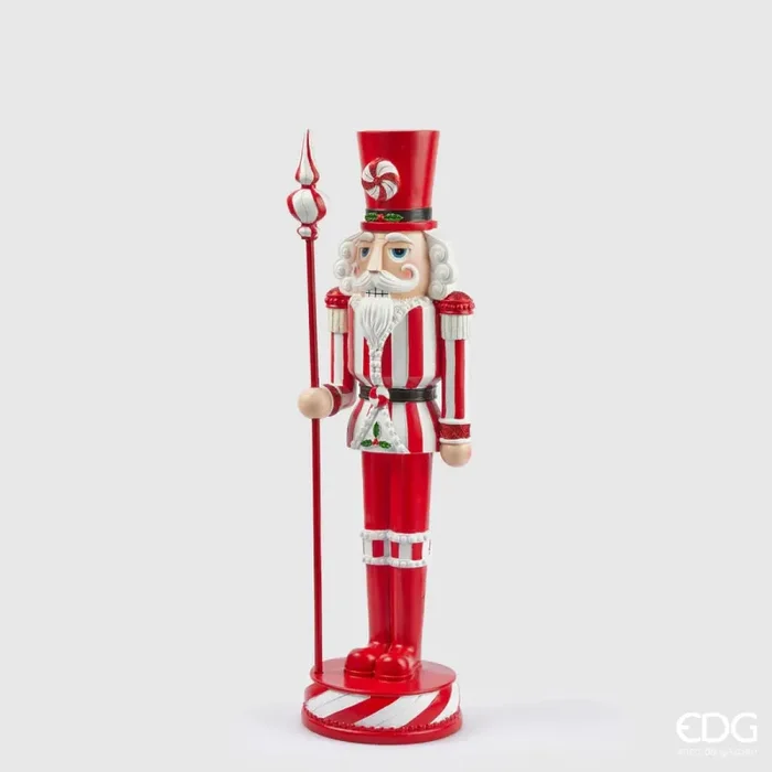 EDG Enzo De Gasperi Decoro Soldatino Natale H 61 Cm White Red Vendita online