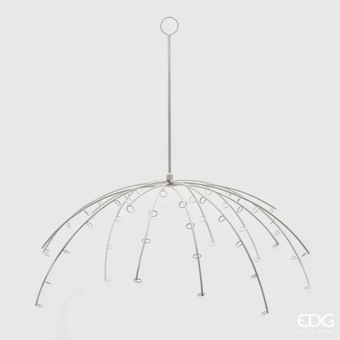 EDG Enzo De Gasperi Espositore Natale Ombrello H 56 Cm D 70 Cm Bianco