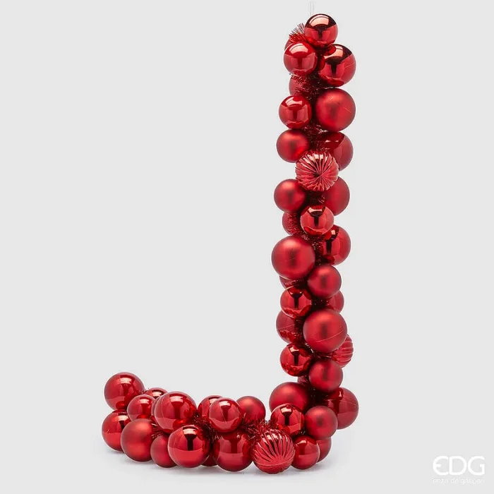 EDG Enzo De Gasperi Festone Natale PalleMix X 50 L 170 Cm D 8 Cm D 10 Cm Red