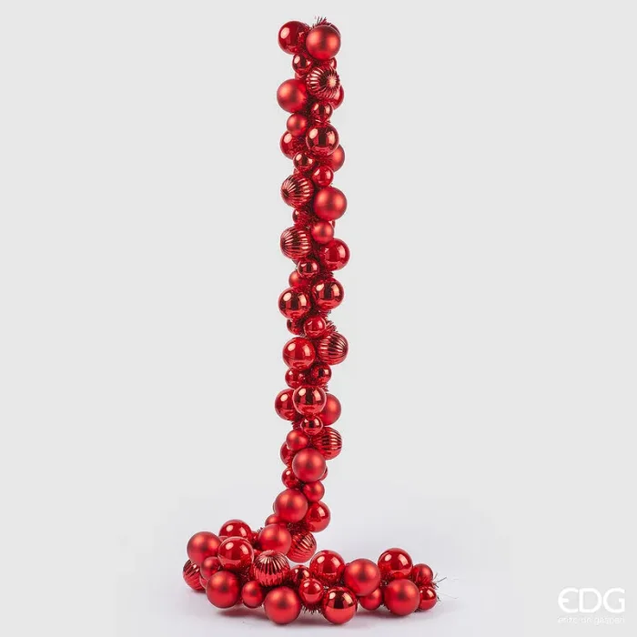 EDG Enzo De Gasperi Festone Natale Pallemix X100 L 150 Cm Red