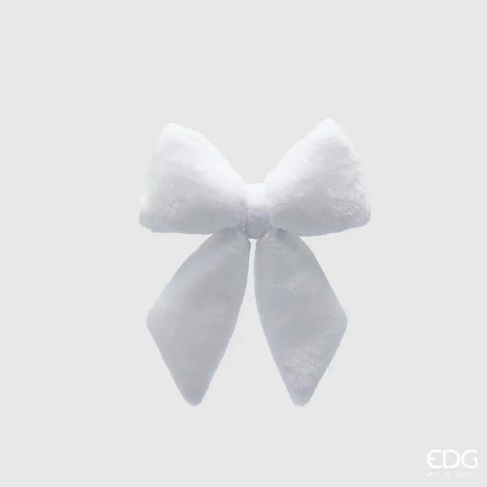 EDG Enzo De Gasperi Fiocco Natale Furry H 30 Cm L 28 Cm White Vendita calda online