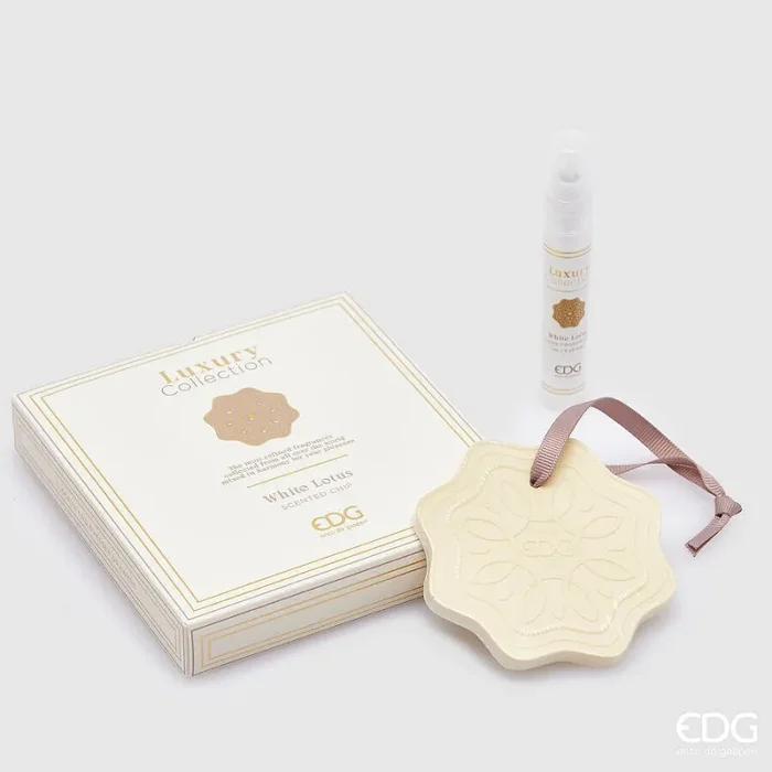 EDG Enzo De Gasperi Gesso Profumato Luxury 4 Ml H 2 Cm D 13 Cm White Lotus