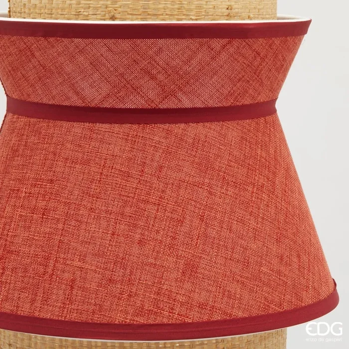 EDG Enzo De Gasperi Lampada da Tavolo Yoroi H 80 Cm D 30 Cm IP 20 E27 Red Mix - immagine 2