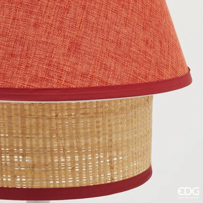 EDG Enzo De Gasperi Lampada da Tavolo Yoroi H 80 Cm D 30 Cm IP 20 E27 Red Mix - immagine 3