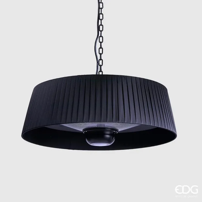 EDG Enzo De Gasperi Lampada Infrarossi Riscaldante da Appendere H 30 Cm D 74 Cm Black