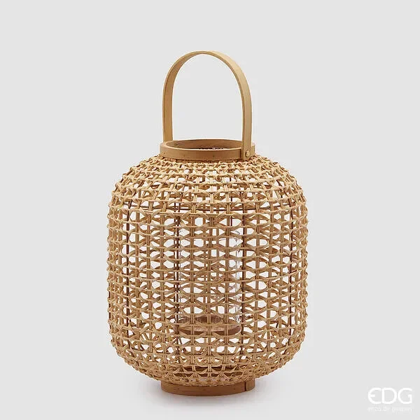 EDG Enzo De Gasperi Lanterna Natural Bombato con Manico H 38 Cm D 29 Cm Vendita online