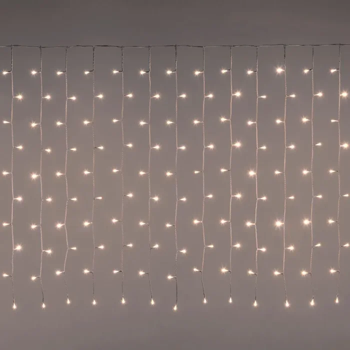 EDG Enzo De Gasperi Luci Natale Tenda Miniled 400 L 4 Mt H 1,5 Mt Luce Calda Ivory - immagine 3