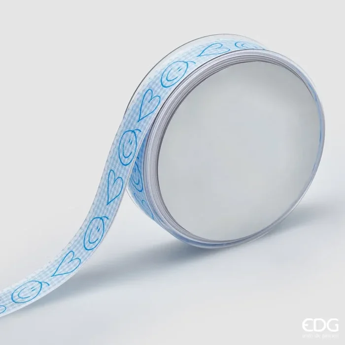 EDG Enzo De Gasperi Nastro Motivo Bimbi H 2,5 Cm L 20 Mt Blue