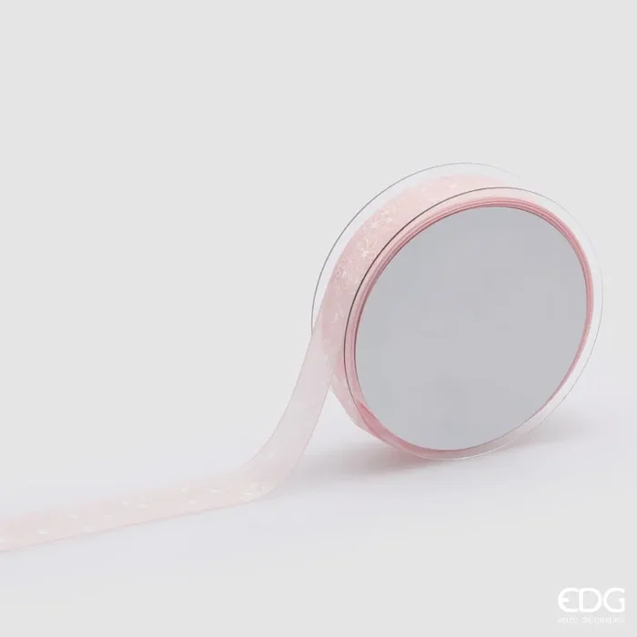 EDG Enzo De Gasperi Nastro Motivo Fiori Mix H 2,5 Cm L 20 Mt Pink Saldi
