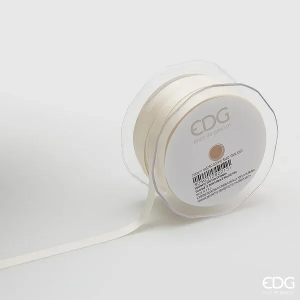 EDG Enzo De Gasperi Nastro Raso Doppio 10 Mm 50 Mt Colore Bianco