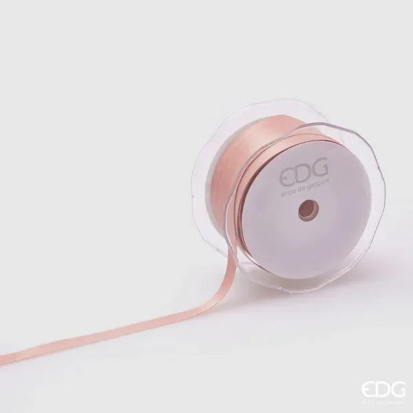 EDG Enzo De Gasperi Nastro Raso Doppio 10 Mm 50 Mt Colore Salmone