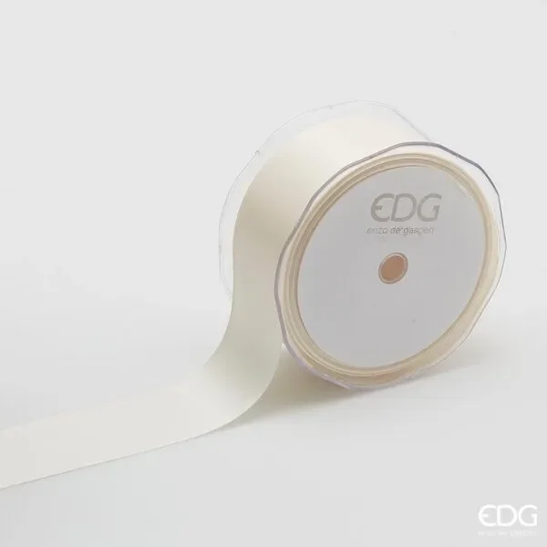 EDG Enzo De Gasperi Nastro Raso Doppio 40 Mm 20 Mt Colore Bianco