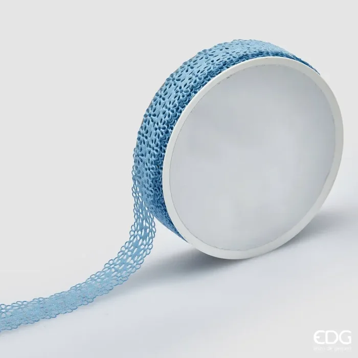 EDG Enzo De Gasperi Nastro Ricamo H 2,5 Cm L 15 Mt Blue