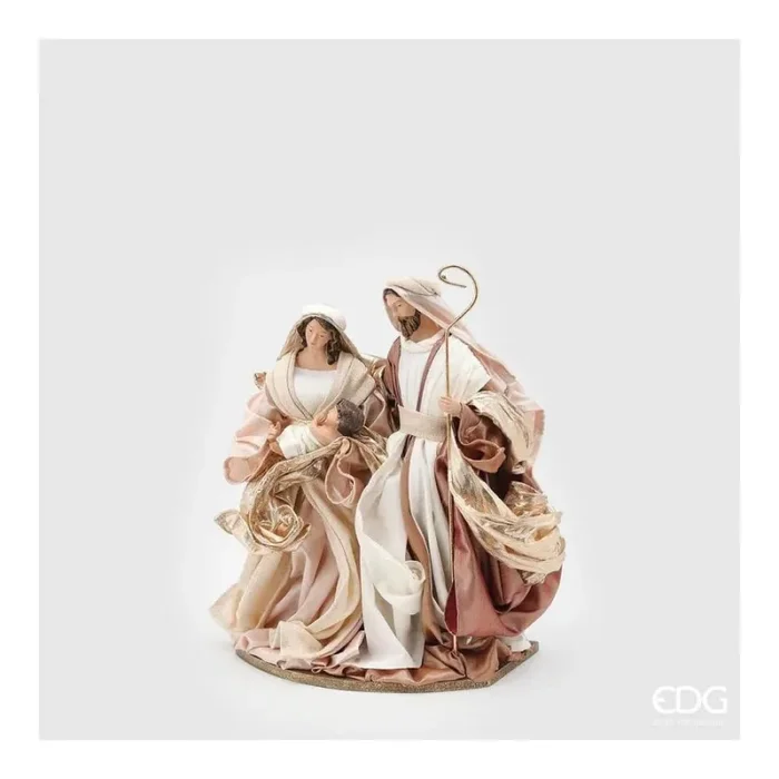 EDG Enzo De Gasperi Natività Lord Natale con Base H 25 Cm Ivory Gold
